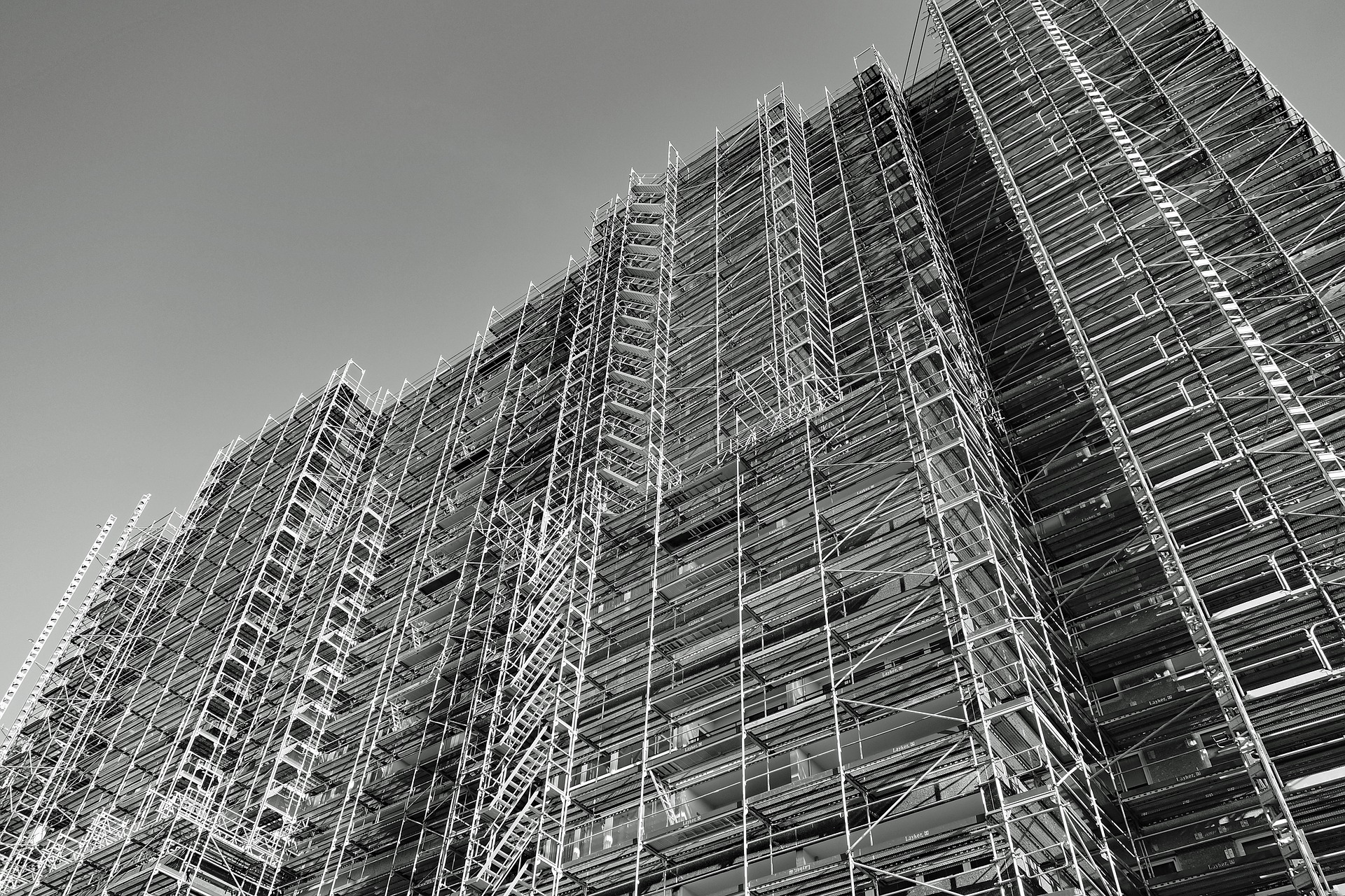 Skyscraper scaffolding building